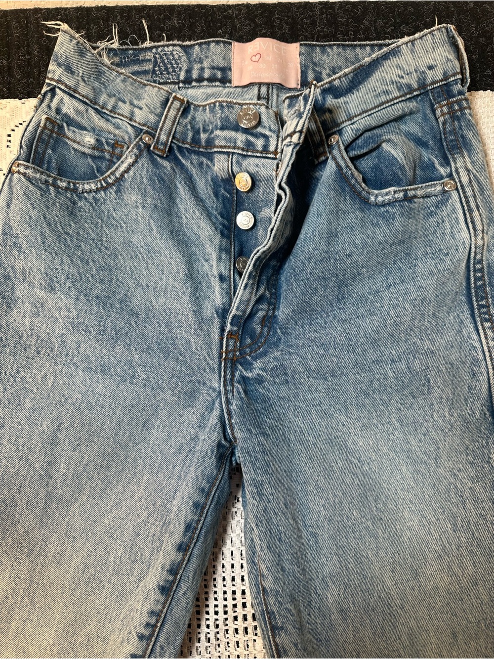 REVICE Light Blue Distressed Women’s Jeans - Casual High-Rise Fit - Picture 2 of 8